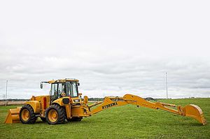 articulated backhoe loader