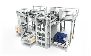 high level infeed palletizer
