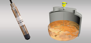 relative pressure transmitter / membrane / analog / immersed