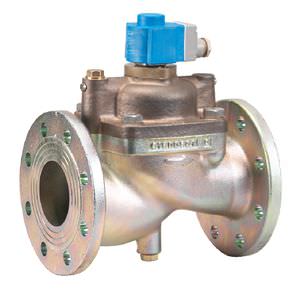 pilot-operated solenoid valve / 2/2-way / NC / water