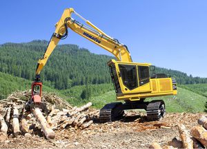 crawler forestry harvester