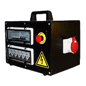 equipped electrical enclosure / portable / rubber / for construction sites