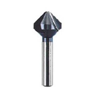 deburring milling cutter / carbide / with cylindrical shank / conical