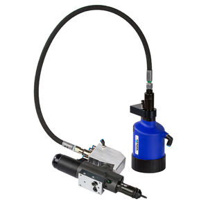 hydro-pneumatic rivet gun / for blind rivets / with setting process monitoring