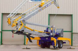 trailer-mounted crane