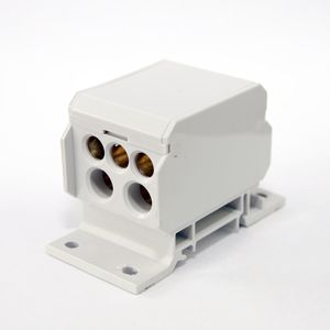 DIN rail-mounted terminal block