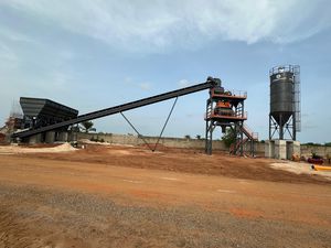 stationary concrete batching plant