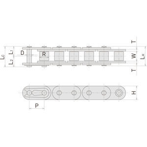 straight side plate chain