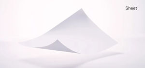 sheet calcium carbonate/polymer composite