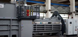 horizontal baling press