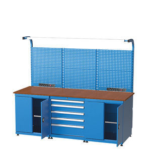 working table with drawers