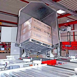 tilting pallet changer