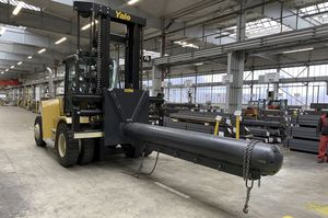 forklift truck coil boom