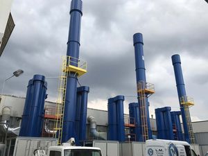 Venturi gas scrubber