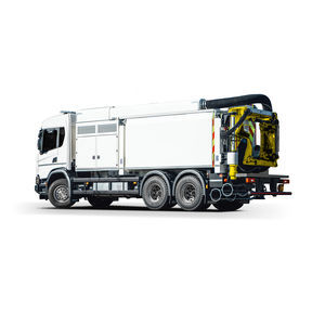 solid and liquid material suction excavator