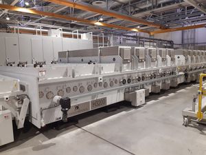 horizontal inline sputtering machine
