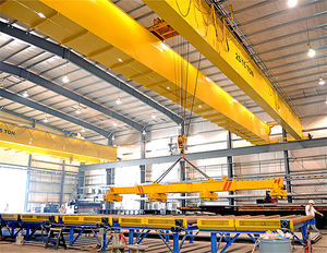 overhead crane with magnetic clamping 1