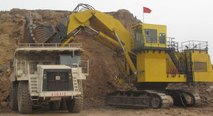 large boom excavator