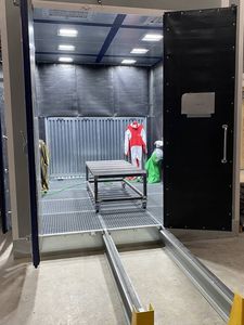 pressure blast cabinet