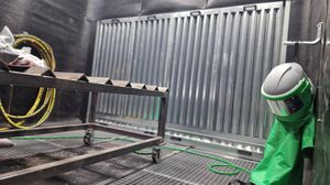 enclosed paint booth