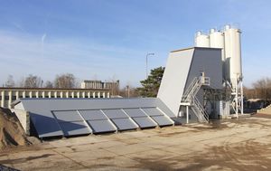 stationary concrete batching plant