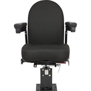 black train driver seat