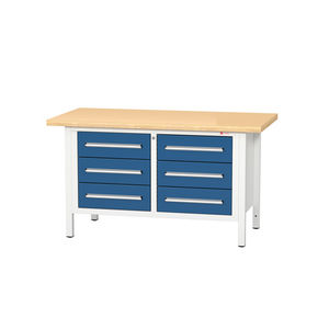 working table with drawers