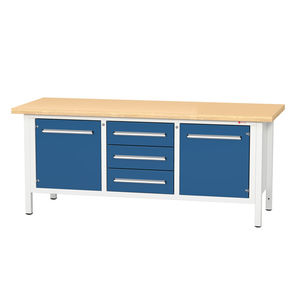 working table with drawers