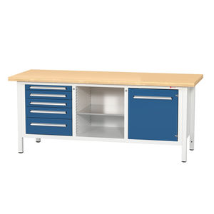 working table with drawers