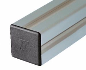 non-threaded end cap / square / ABS / for profiles