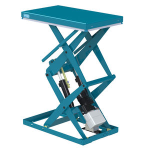double-scissor lift table / hydraulic / stationary