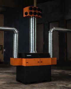 floor-standing centralized fume extraction system