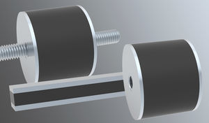 vibration damper / shock / visco-elastic / industrial