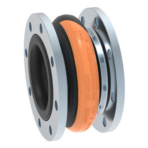 rubber pipe expansion joint / round / flange / for the chemical industry
