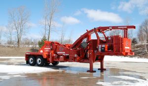 trailer-mount wood chipper