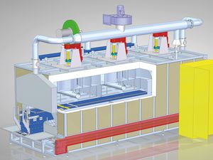 polymerization furnace / curing / chamber / conveyor
