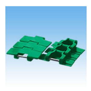 plastic conveyor chain / slatted / for heavy loads / large