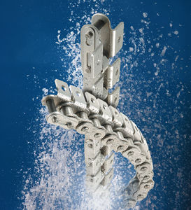 power transmission chain / stainless steel / roller / lube-free