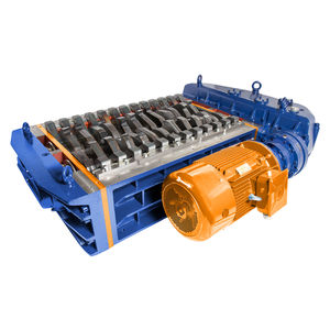 double-shaft shredder / for wood / for cardboard / metal
