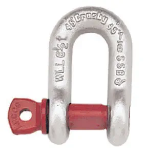 Self-Colored 3/4 Size Crosby 1019828 Carbon Steel S-2150 Bolt Type Chain Shackle 4-3/4 Ton Working Load Limit Self-Colored 3/4 Size Crosby 1019828 Carbon Steel S-2150 Bolt Type Chain Shackle 4-3/4 Ton Working Load Limit