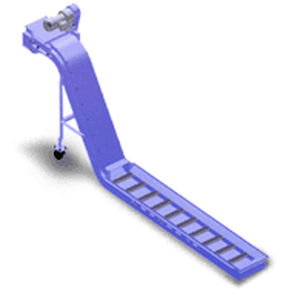 slat conveyor / chip / horizontal / for metal scrap handling