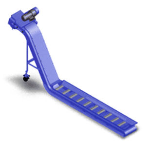 belt conveyor / magnetic belt / chip / horizontal