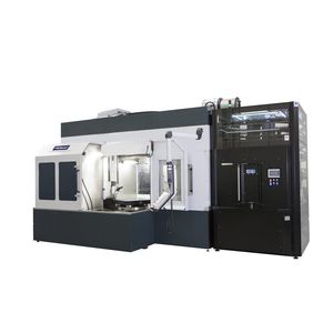 CNC machining center with sliding rotary table