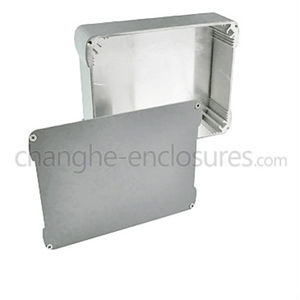 panel-mount enclosure / rectangular / aluminum / EMC-shielded