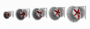 wall-mounted fan / axial / ventilation / industrial
