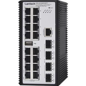 managed ethernet switch / 16 ports / DIN rail / SFP