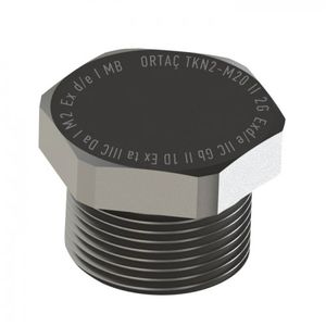 hexagonal plug / male / nickel-plated brass / stainless steel