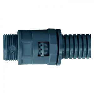 screw-in fitting / straight / hydraulic / plastic