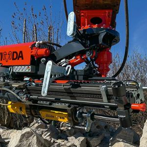 excavator drill attachment