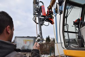 excavator drill attachment
